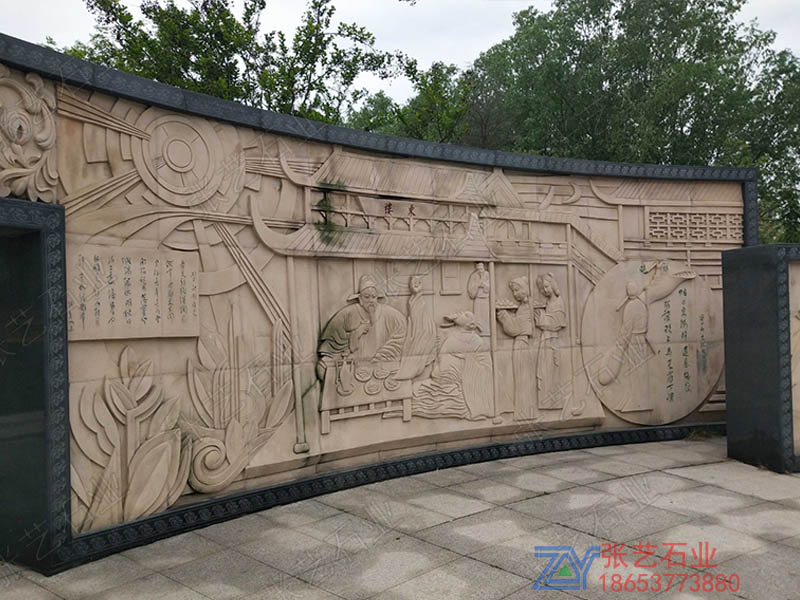 浮雕壁畫(huà) 石壁畫(huà) 黃砂巖石雕壁畫(huà)