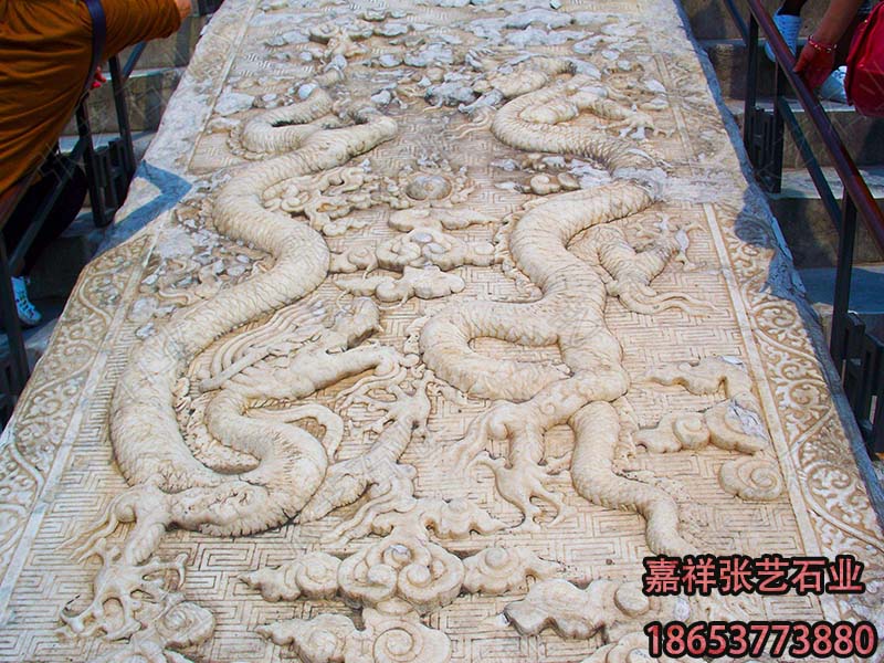 雙龍石雕御道-御路-浮雕壁畫(huà)