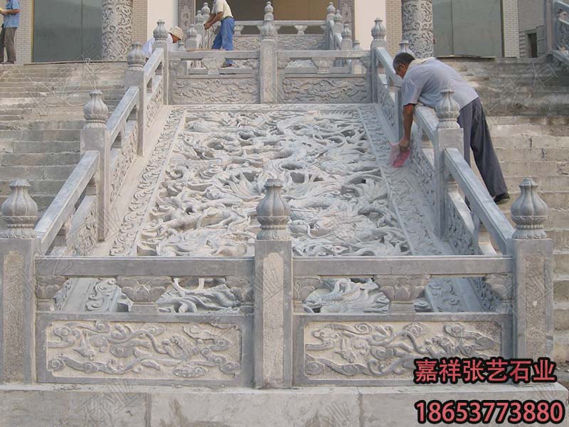 青石單龍石雕御道-御路-石壁畫(huà)