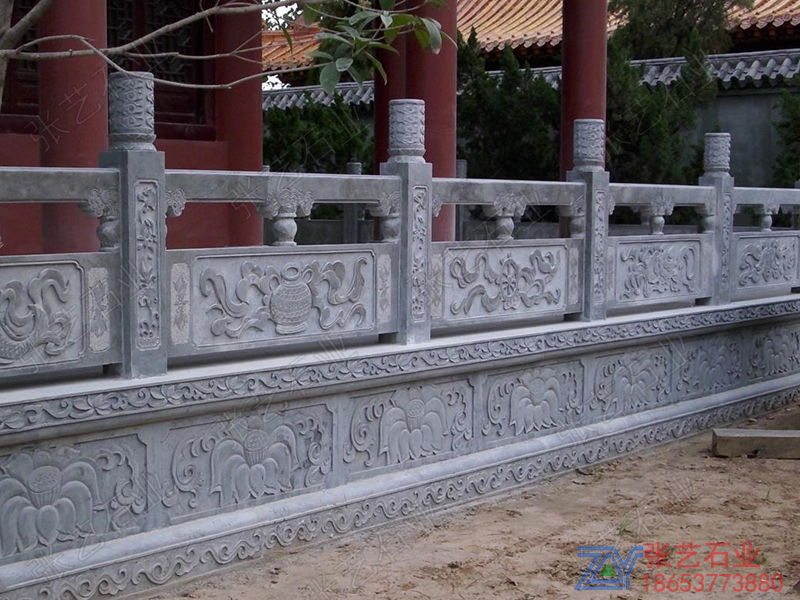 青石石欄桿-寺廟石護(hù)欄