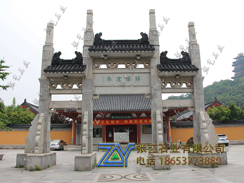 三門(mén)三樓仿古石牌坊