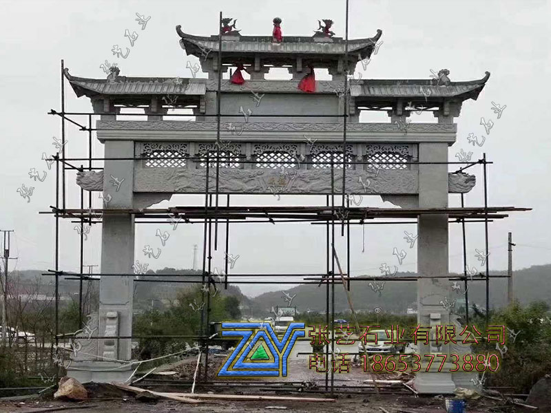 芝麻白單門(mén)三樓石牌坊